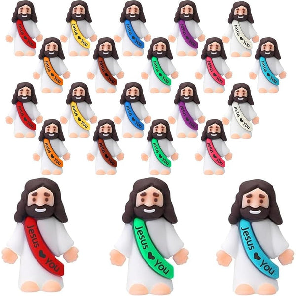 Mini Jesus Figurines – Colorful Easter Hunt & Craft Fillers